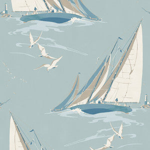 Mulberry Wallpaper Round The Island Blue