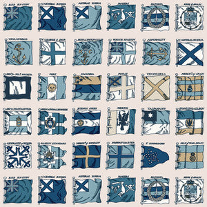Mulberry Wallpaper Naval Ensigns Blue