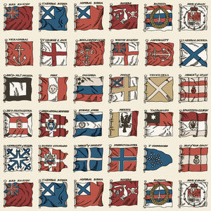 Mulberry Wallpaper Naval Ensigns Red/Blue