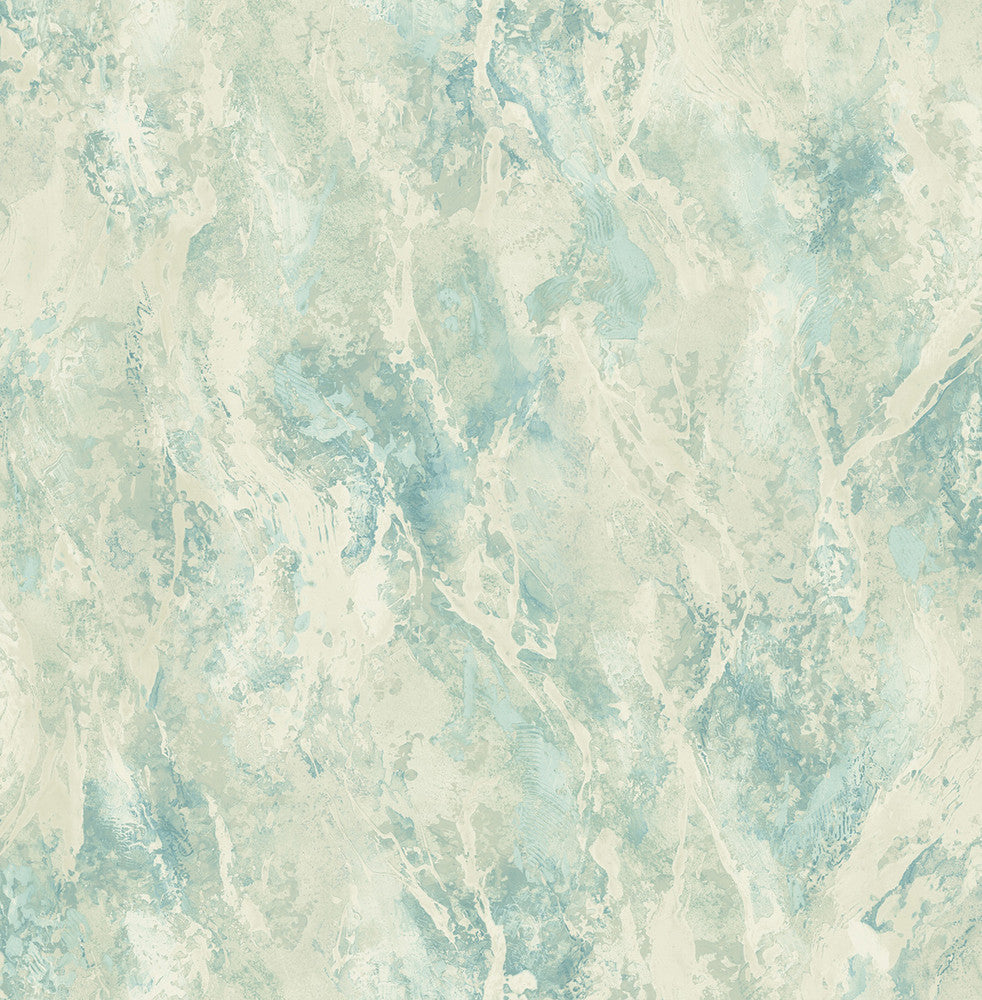 Paint Splatter Metallic Blue and Pearl FI70204 by Seabrook Designs Designer Wallpaper