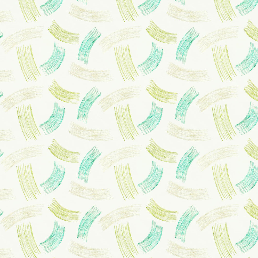 Fiddlesticks 4 Turquoise by Stout Designer Fabric RAINBOW LIBRARY MINERAL/SEAMIST 100%COT %BEMB INDIA Horizontal: 12.875 and Vertical: 15.625 51.12 in - Swanky Fabrics -