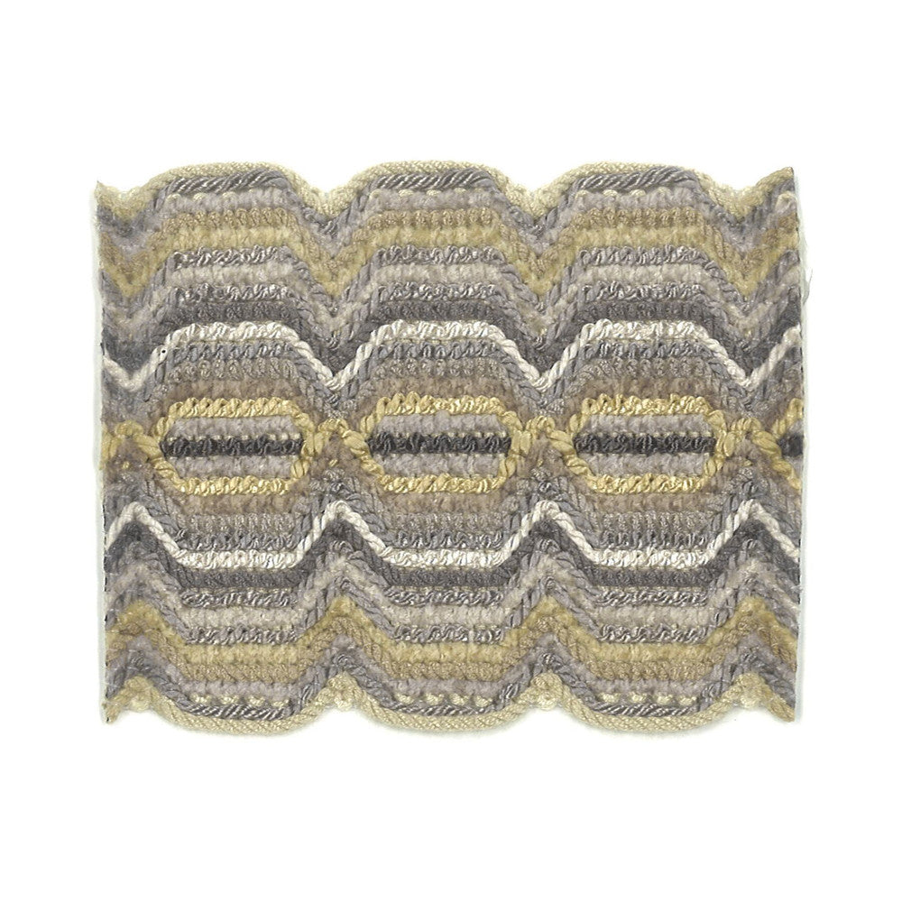 Fiesta 1 Jute by Stout Designer Trim NEW WORLD TRIM VOLUME II 91%SVI 9%NYL CHINA </p><p>Repeat: 0 2.88 in - Swanky Fabrics -