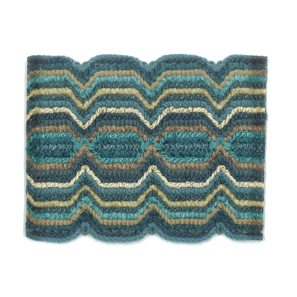 Fiesta 7 Teal by Stout Designer Trim New World Trim Volume Ii 91% Spun Viscose 9% Nylon CHINA Horizontal: 1 and Vertical: 0 2.88 in - Swanky Fabrics -