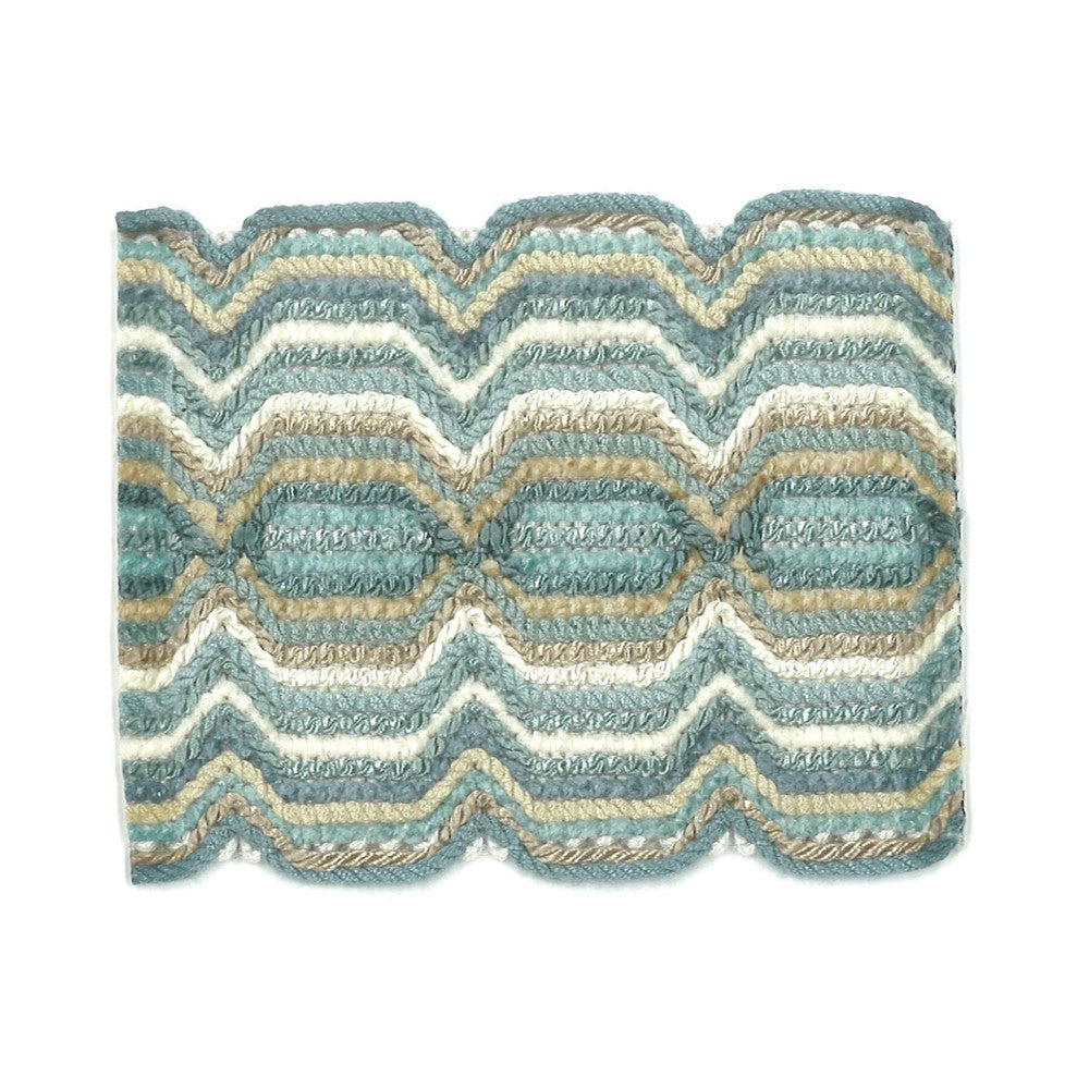 Fiesta 8 Aqua by Stout Designer Trim NEW WORLD TRIM VOLUME II 91%SVI 9%NYL CHINA Horizontal: 1 and Vertical: 0 2.88 in - Swanky Fabrics -
