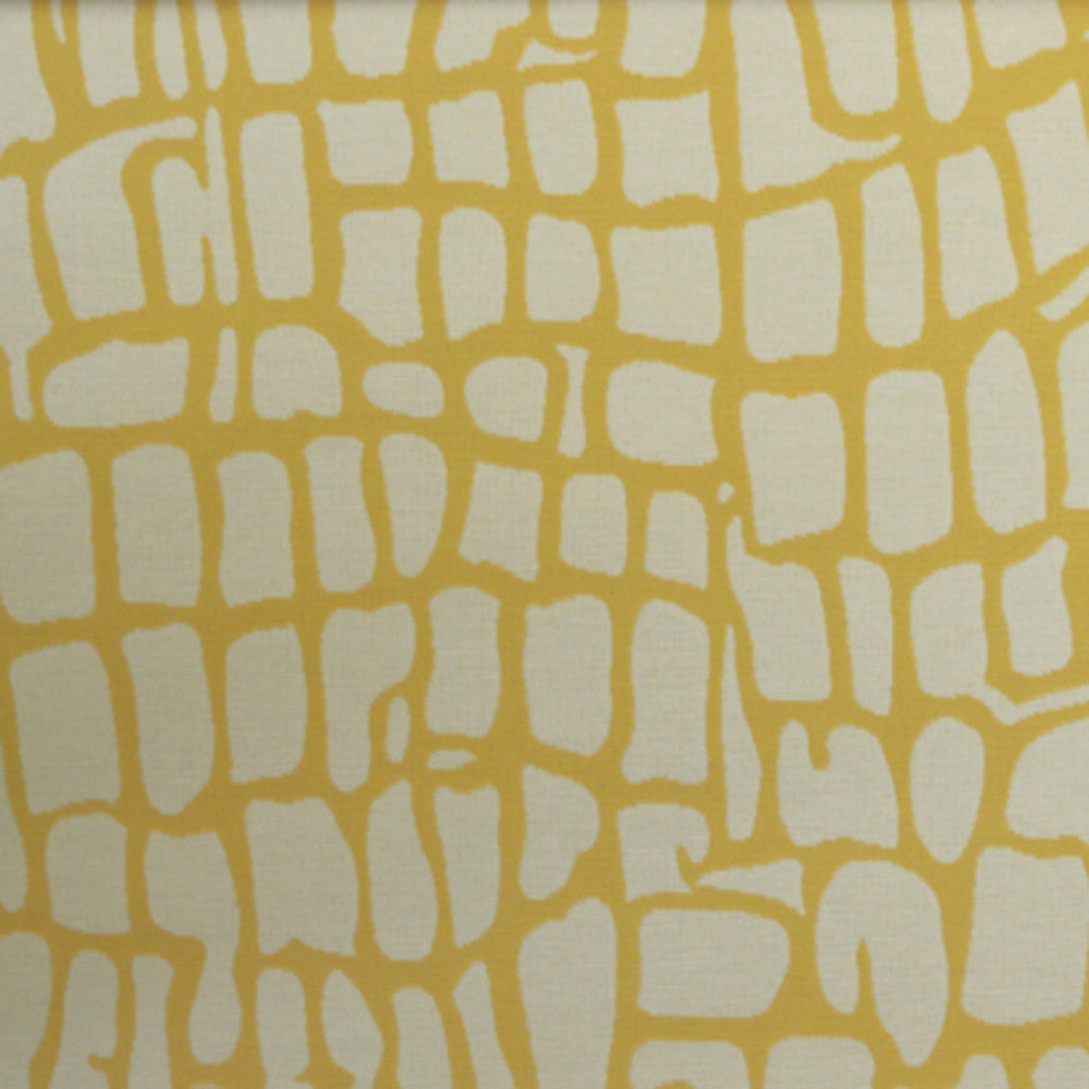 Fiji Col. Yellow by Europatex Designer Fabric Pacific 75% Cotton / 25% Polyester V: 16.34" H: 14.96" 57.00 inches - Swanky Fabrics -