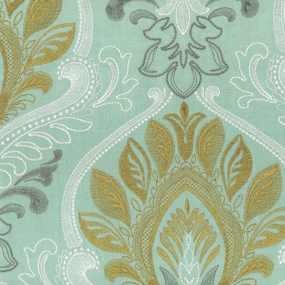 Finley 2 Dewkist by Stout Designer Fabric EMBROIDERY IV 100%COT %BEMB INDIA </p><p>Repeat: 15.375 51.13 in - Swanky Fabrics -