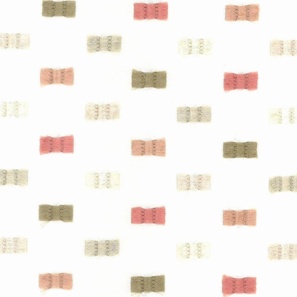 Flutter 4 Coral by Stout Designer Fabric RAINBOW LIBRARY TILE/SORBET 100%COT %BEMB INDIA Horizontal: 8.5 and Vertical: 6.375 50.25 in - Swanky Fabrics -