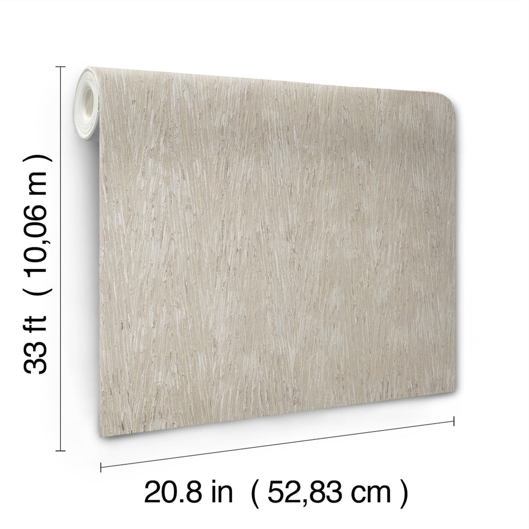 Gilded Plume Warm Grey Wallpaper by York Wallcoverings Designer