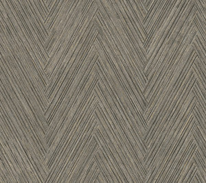 York Wallcoverings Wallpaper Thatched Chevron Charcoal