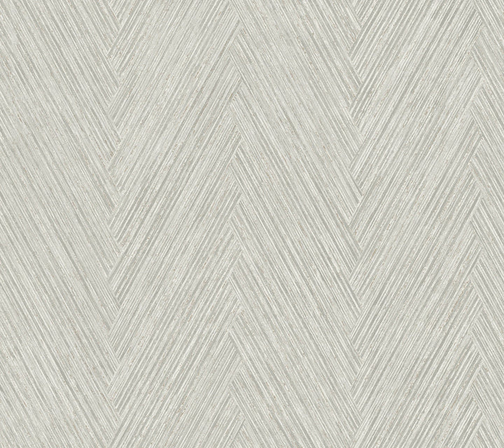 Thatched Chevron Dove Wallpaper by York Wallcoverings Designer Formations Covers about 60.8 square feet 27-in by 27-ft long roll Unpasted 24 - Swanky Fabrics -
