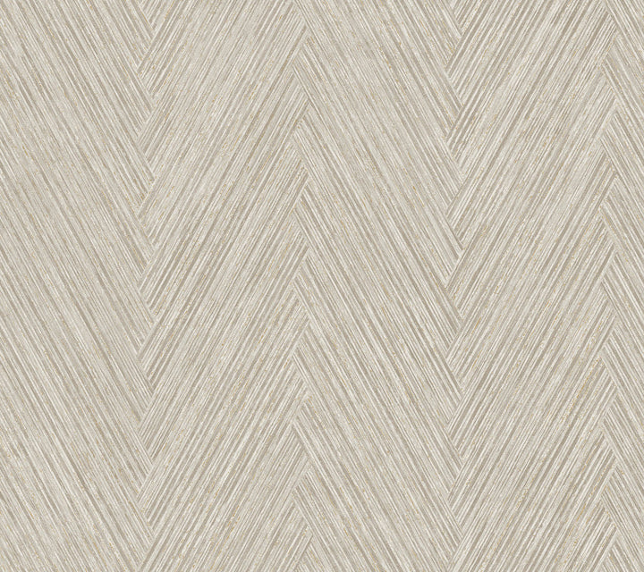 Thatched Chevron Linen Wallpaper by York Wallcoverings Designer Formations Covers about 60.8 square feet 27-in by 27-ft long roll Unpasted 24 - Swanky Fabrics -