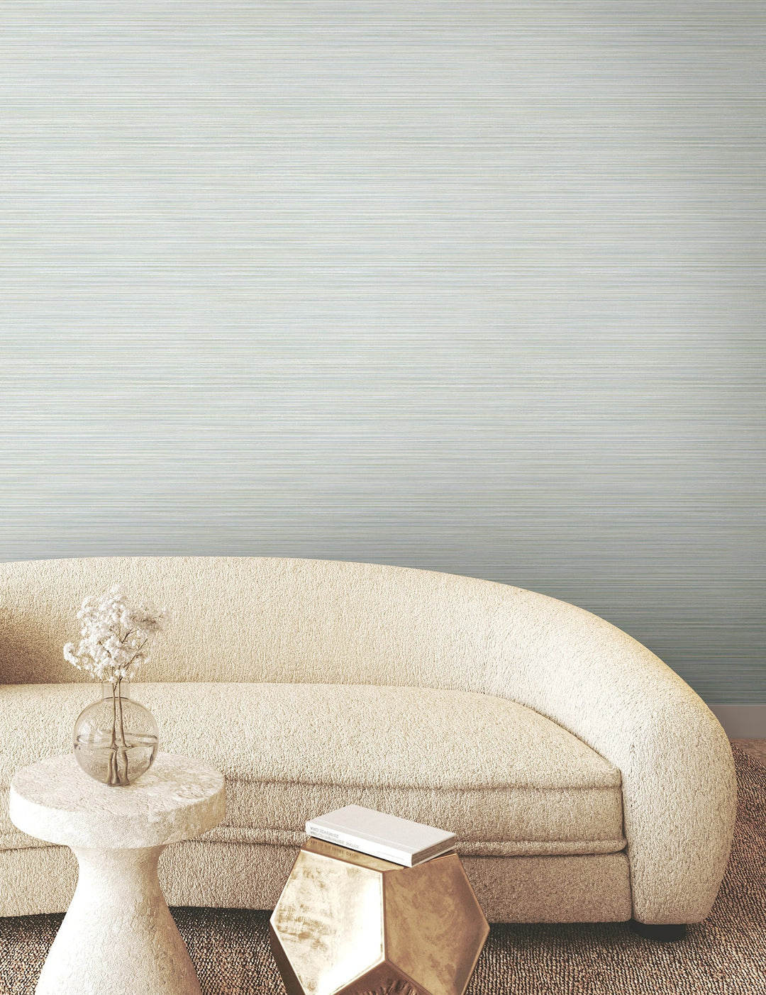 Alignment Blue Wallpaper by York Wallcoverings Designer