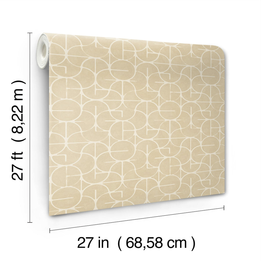 Looking Glass Straw Wallpaper by York Wallcoverings Designer