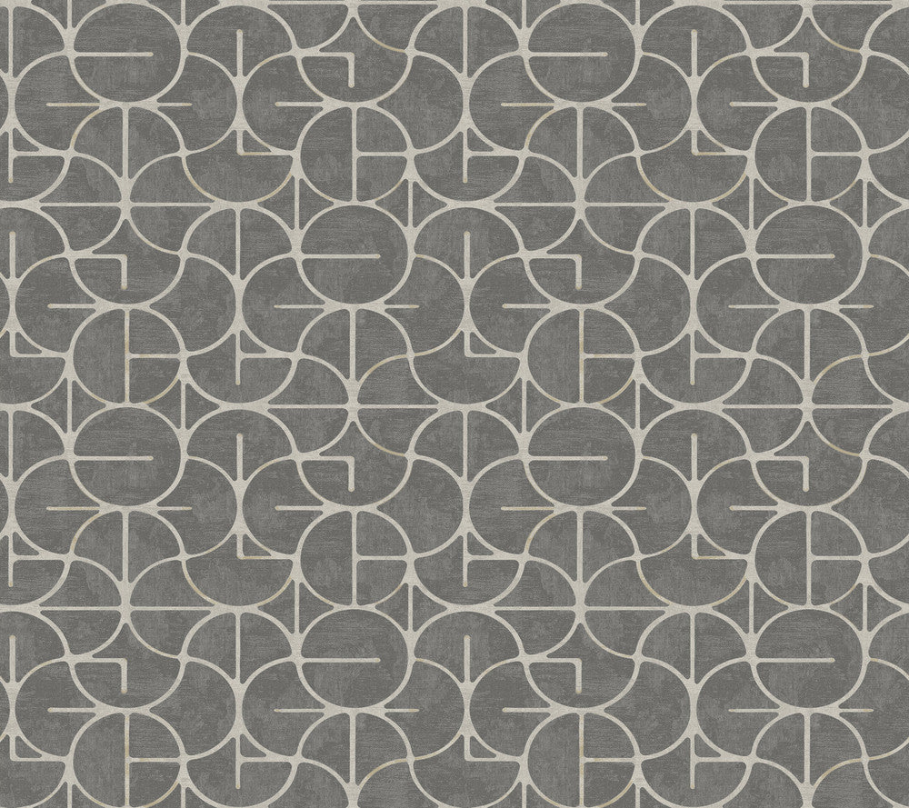 Looking Glass Charcoal Wallpaper by York Wallcoverings Designer Formations Covers about 60.8 square feet 27-in by 27-ft long roll Unpasted 24 - Swanky Fabrics -