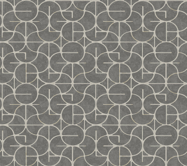 Looking Glass Charcoal Wallpaper by York Wallcoverings Designer Formations Covers about 60.8 square feet 27-in by 27-ft long roll Unpasted 24 - Swanky Fabrics -