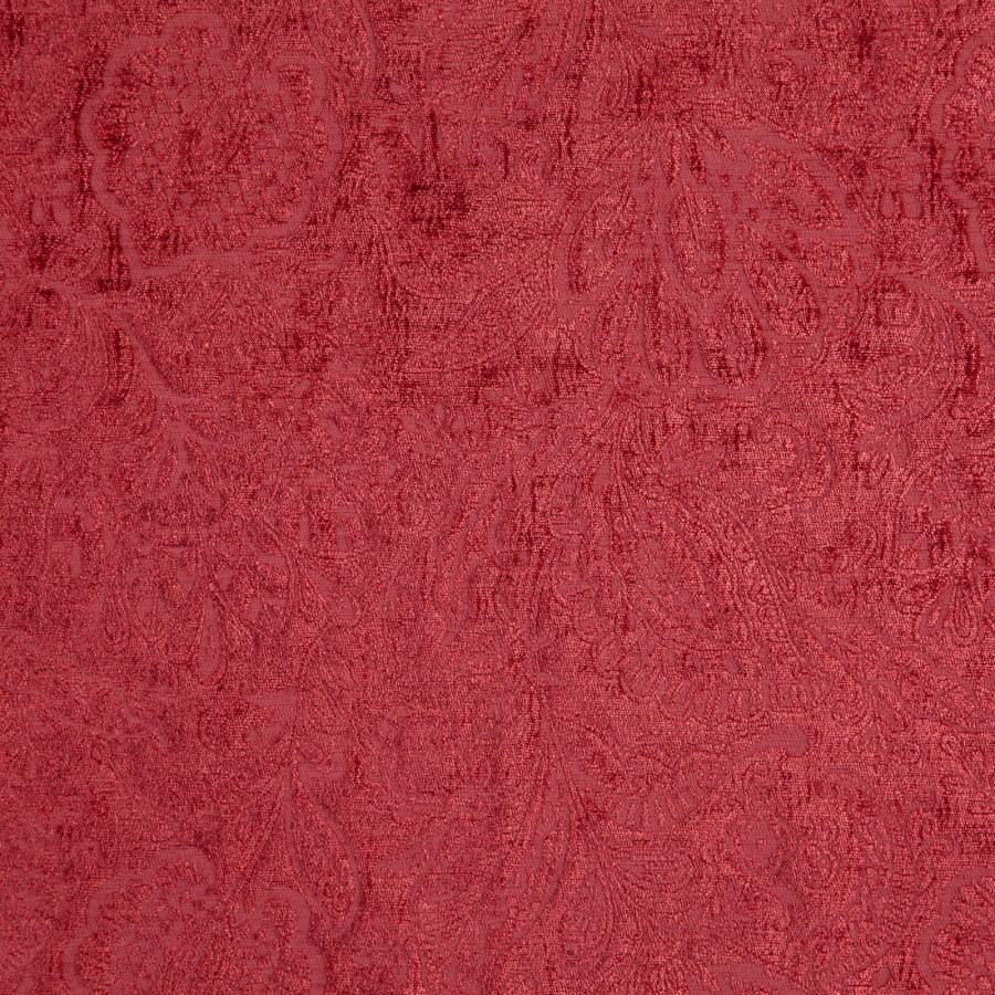 Folie # 301 Cherry by Maxwell Designer Fabric Classic Chenilles 85% POLYESTER/15% COTTON INDIA V-13.4"H-13.75" 55" - Swanky Fabrics -
