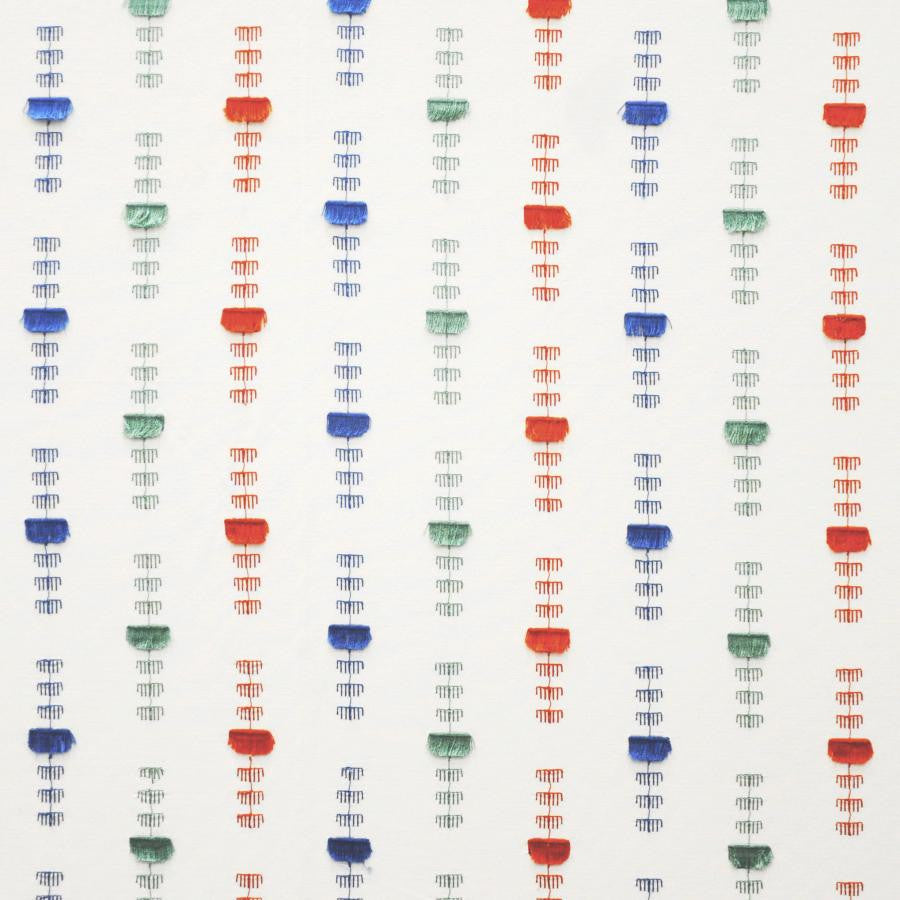 Flag Bearer # 302 Fiesta by Maxwell Designer Fabric Color Theory-Vol.V Sorbet 60% COTTON/17% POLYESTER 15% RAYON INDIA V-3.75"H-10.4" 54"EMB.52" - Swanky Fabrics -