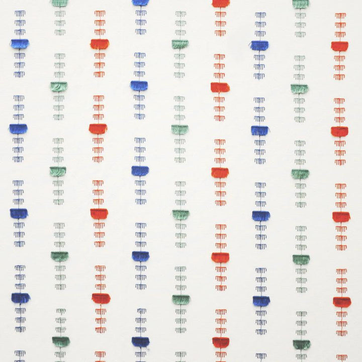 Flag Bearer # 302 Fiesta by Maxwell Designer Fabric Color Theory-Vol.V Sorbet 60% COTTON/17% POLYESTER 15% RAYON INDIA V-3.75"H-10.4" 54"EMB.52" - Swanky Fabrics -