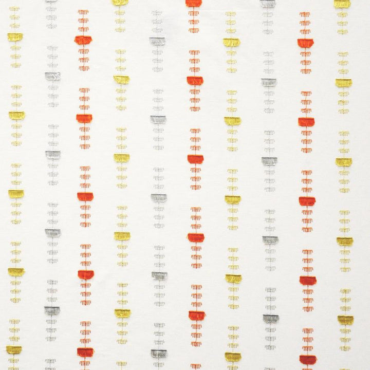 Flag Bearer # 305 Fire by Maxwell Designer Fabric Color Theory-Vol.V Sorbet 60% COTTON/17% POLYESTER 15% RAYON INDIA V-3.75"H-10.4" 54"EMB.52" - Swanky Fabrics -