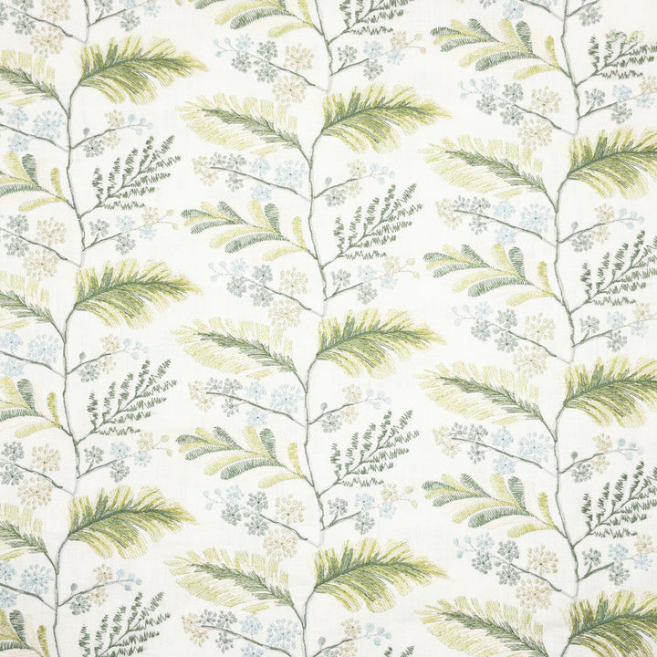 Foliage 1 Springtime by Stout Designer Fabric COMFORTABLE LIVING SPRING/MOSS 100%COT %VEMB INDIA PERFORMANCE RATED FABRIC FLAME RETARDANT-U.F.A.C. CLASS 1 CATB 117-2013 WYZENBEEK 20 000 DOUBLE RUB WEAR TEST (HEAVY DUTY) Horizontal: 25.875 and Vertical: 7.875 51.5 in - Swanky Fabrics -