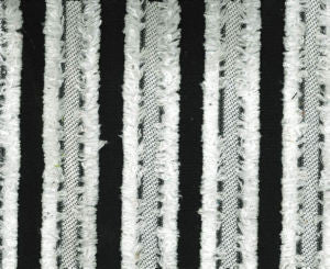 Folly Black White by Norbar Designer Fabric SOLEIL 100% SOLUTION DYED POLYESTER CHINA 1 3/4"H 54 - Swanky Fabrics -