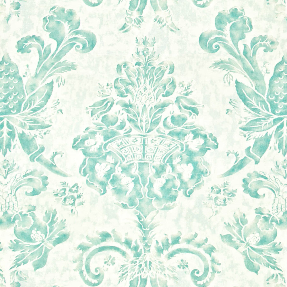 Fortuna 1 Mist by Stout Designer Fabric Comfortable Living Turquoise/Lagoon 65% Linen 35% Cotton ENGLAND FLAME RETARDANT-U.F.A.C. CLASS 1 (OR A) Horizontal: 27 and Vertical: 27 54 in - Swanky Fabrics -