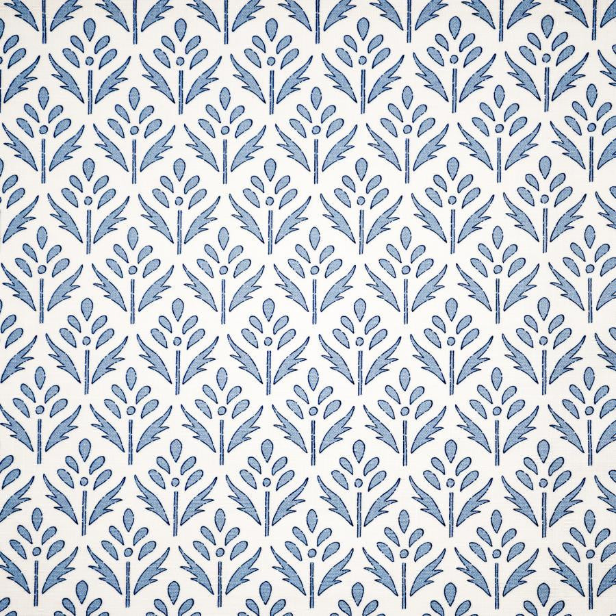 Floraison # 132 Bluebonnet by Maxwell Designer Fabric Color Theory-Vol. Ix Pacific 100% COTTON SPAIN V-3.5" H-2.3" 55" - Swanky Fabrics -