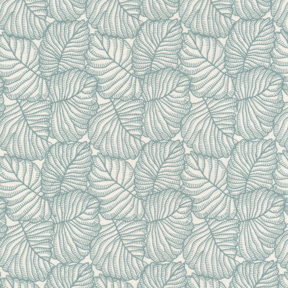 Frisco 1 Aqua by Stout Designer Fabric RAINBOW LIBRARY VAPOR/SEAGLASS 100%COT %PEMB INDIA Horizontal: 5.750 and Vertical: 7.500 52 in - Swanky Fabrics -