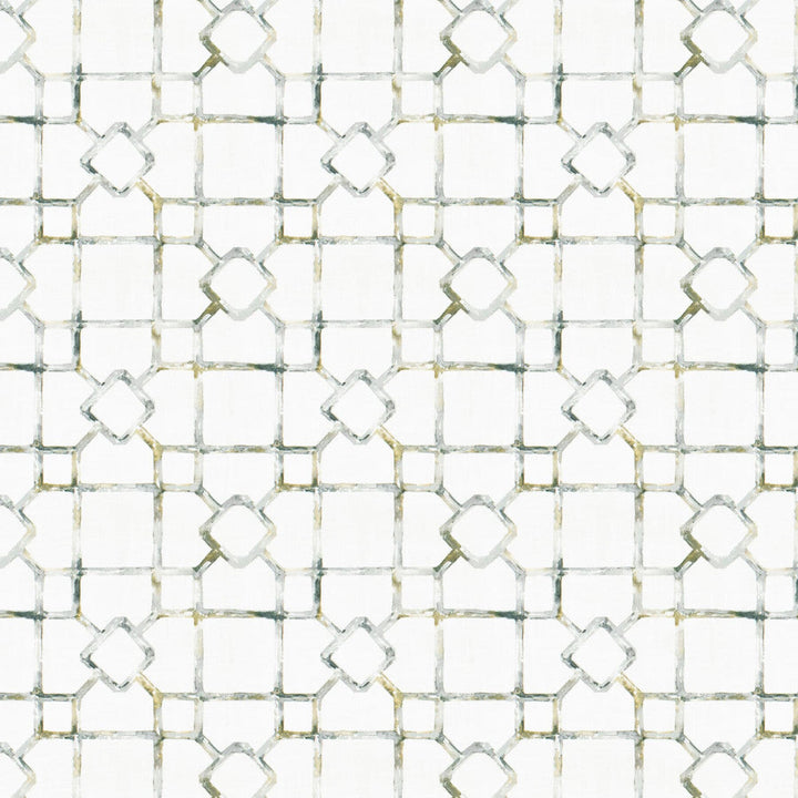 Fritter 1 Sandstone by Stout Designer Fabric RAINBOW LIBRARY DOVE/CHARCOAL 100%POL CHINA Horizontal: 8.750 and Vertical: 9.000 58 in - Swanky Fabrics -
