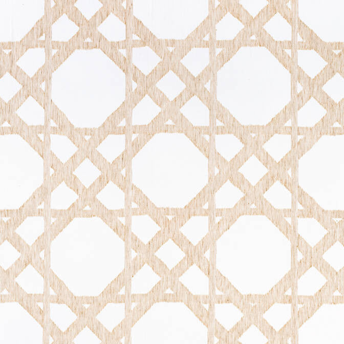 Cyrus Cane Embroidery Sand FWW7133 by Thibaut Fabric Thibaut Fabric Cyrus Cane Embroidery Sand FWW7133Fabric Atmosphere 75% Polyester, 25% Linen TURKEY </p><p>Repeat: V: 13 123 - Fabric Carolina -