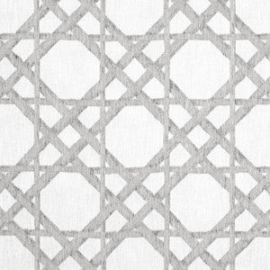 Thibaut Fabric Cyrus Cane Embroidery Smoke FWW7135