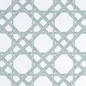 Thibaut Fabric Cyrus Cane Embroidery Emerald FWW7136