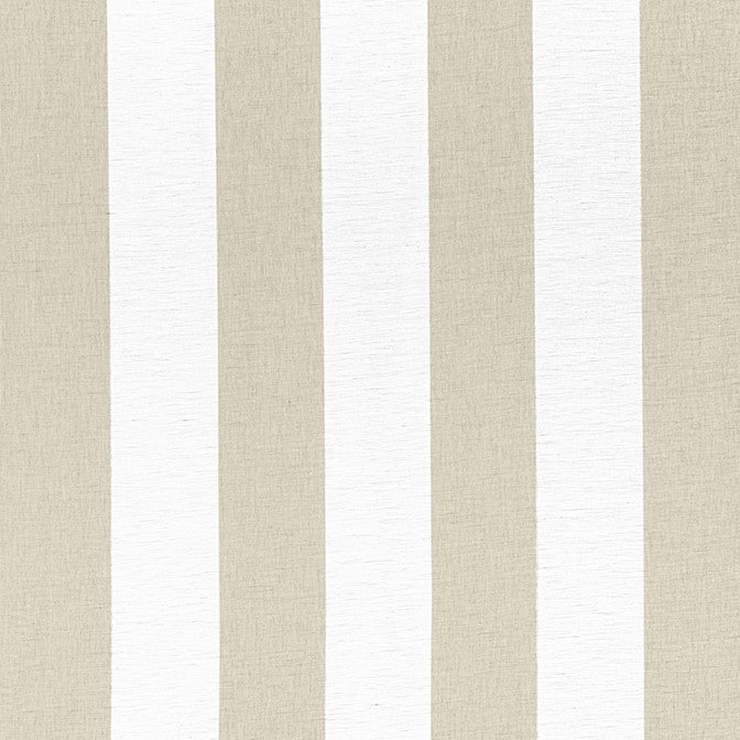 Newport Stripe Jute and White FWW8218 by Thibaut Fabric Thibaut Fabric Newport Stripe Jute and White FWW8218Fabric Aura 56% Linen, 22% Rec Cotton, 22% Rec Poly ITALY </p><p>Repeat: V: - 122 - Fabric Carolina -