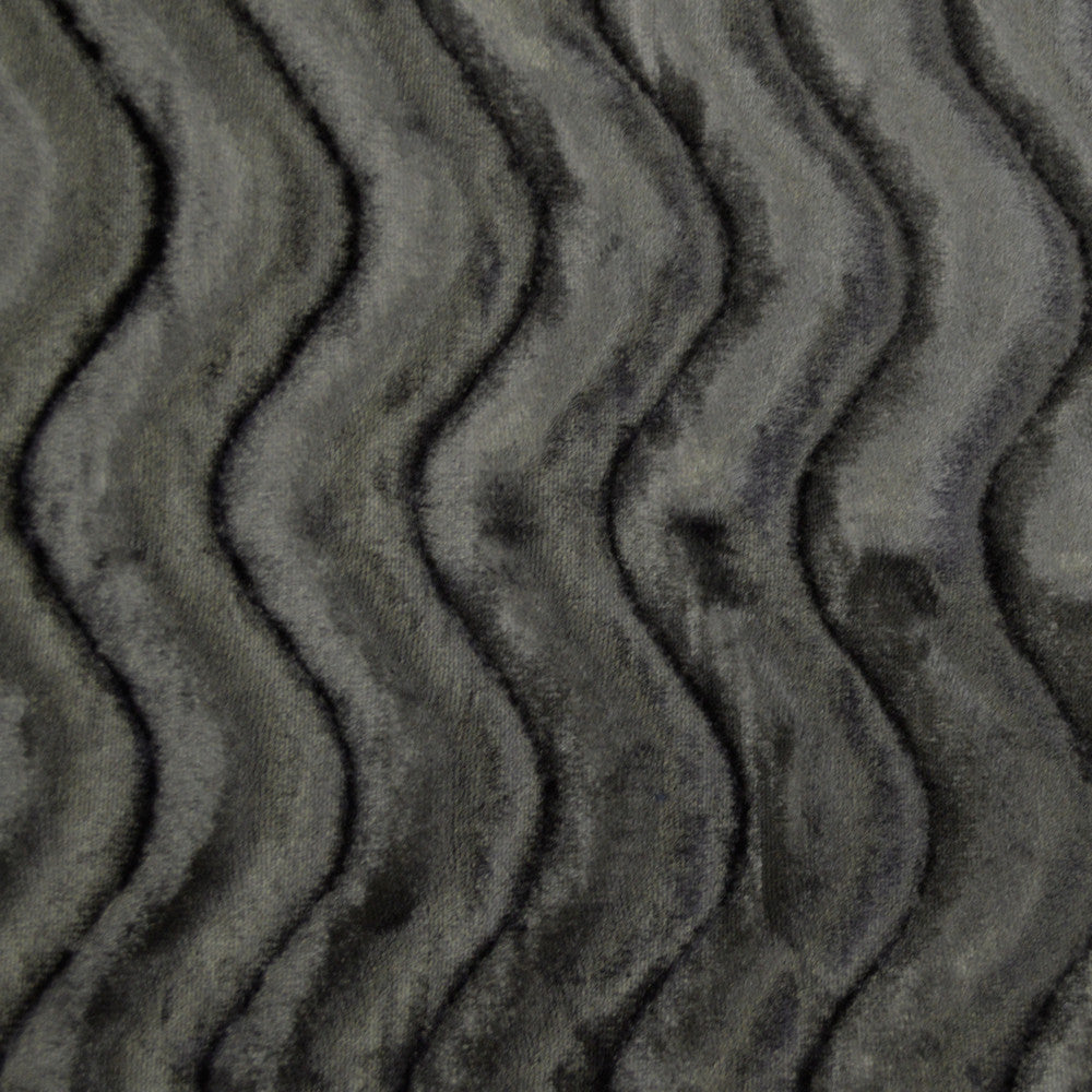 Flatbush Charcoal by Europatex Designer Fabric Flatbush 100% Polyester China Horizontal: 1.5" and Vertical: N/A 110" - Swanky Fabrics -