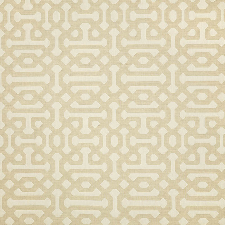 45991-0001 Fretwork  Flax by Sunbrella Designer Fabric our website for purchase 100% Sunbrella Acrylic USA (see sample) 7" x 14.74" 54"  - Swanky Fabrics -