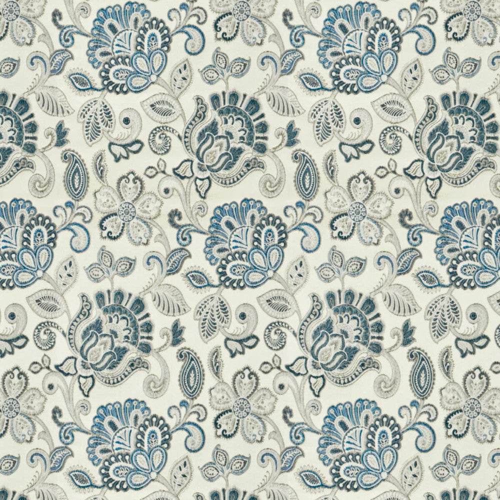 Gabor 1 Porcelain by Stout Designer Fabric Comfortable Living Denim/Navy 100% Polyester INDIA CATB 117-2013 WYZENBEEK 50 000 DOUBLE RUB WEAR TEST (HEAVY DUTY) Horizontal: 13.5 and Vertical: 21.5 54 in - Swanky Fabrics -
