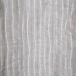 Gala Silver B407 by Norbar Designer Fabric ALLURE 54% LINEN 46% POLYESTER TURKEY 12 1/4"V 7 1/2"H 116" - Swanky Fabrics -