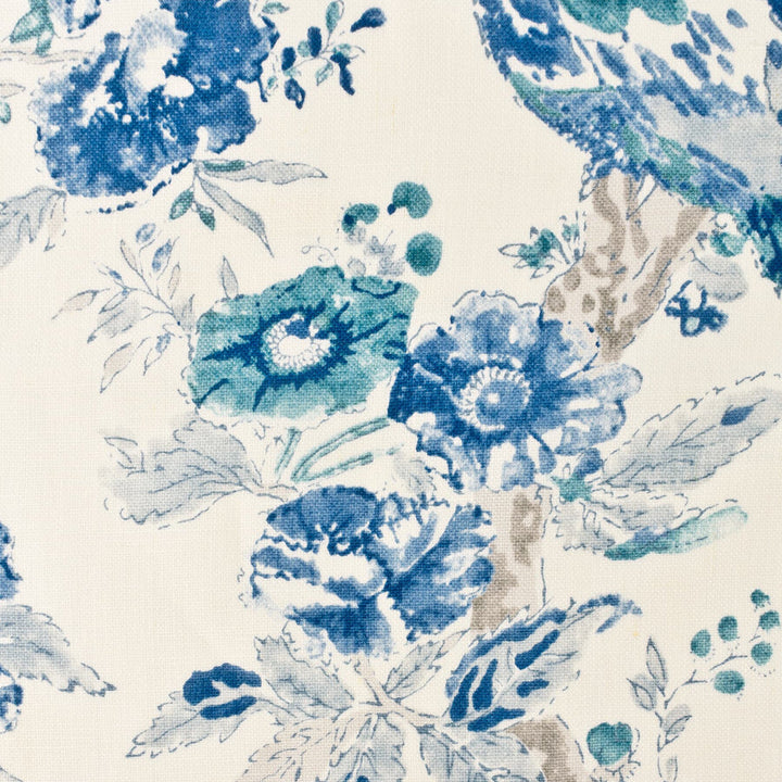 Garland 1 Bluebird by Stout Designer Fabric COMFORTABLE LIVING BREEZE/INDIGO 100%LIN CHINA FLAME RETARDANT-U.F.A.C. CLASS 1 CATB 117-2013 WYZENBEEK 15 000 DOUBLE RUB WEAR TEST (HEAVY DUTY) Horizontal: 27 and Vertical: 36 54 in - Swanky Fabrics -