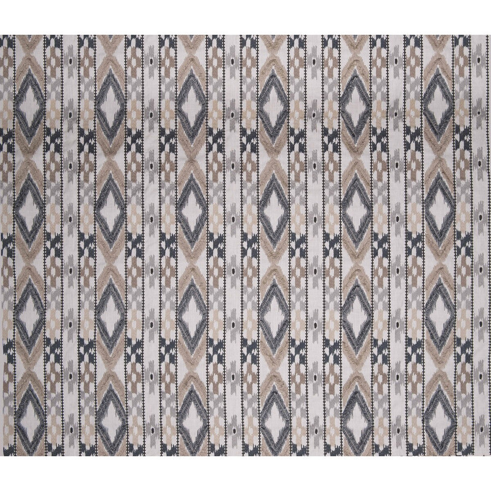 Queen Beige/Gris by Gaston Y Daniela Designer Fabric GASTON AFRICALIA COTTON - 46%;VISCOSE - 38%;LINEN - 16% India - Horizontal: 8.94 and Vertical: 12.2 53.5 - Swanky Fabrics -