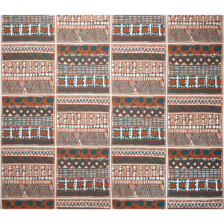 Suajili Naranja by Gaston Y Daniela Designer Fabric GASTON AFRICALIA VISCOSE - 60%;LINEN - 30%;COTTON - 10% Spain HEAVY Horizontal: 26.5 and Vertical: 25.59 55 - Swanky Fabrics -
