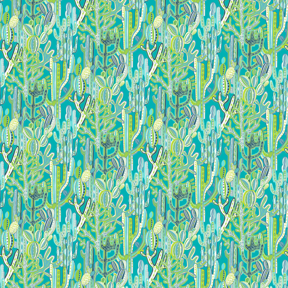 Cactus Azul/Verde by Gaston Y Daniela Fabric Gaston Y Daniela Fabric Cactus Azul/VerdeFabric GASTON LIBRERIA COTTON - 100% Italy </p><p>Repeat: H: 55.94, V: 18.91 59 - Fabric Carolina -