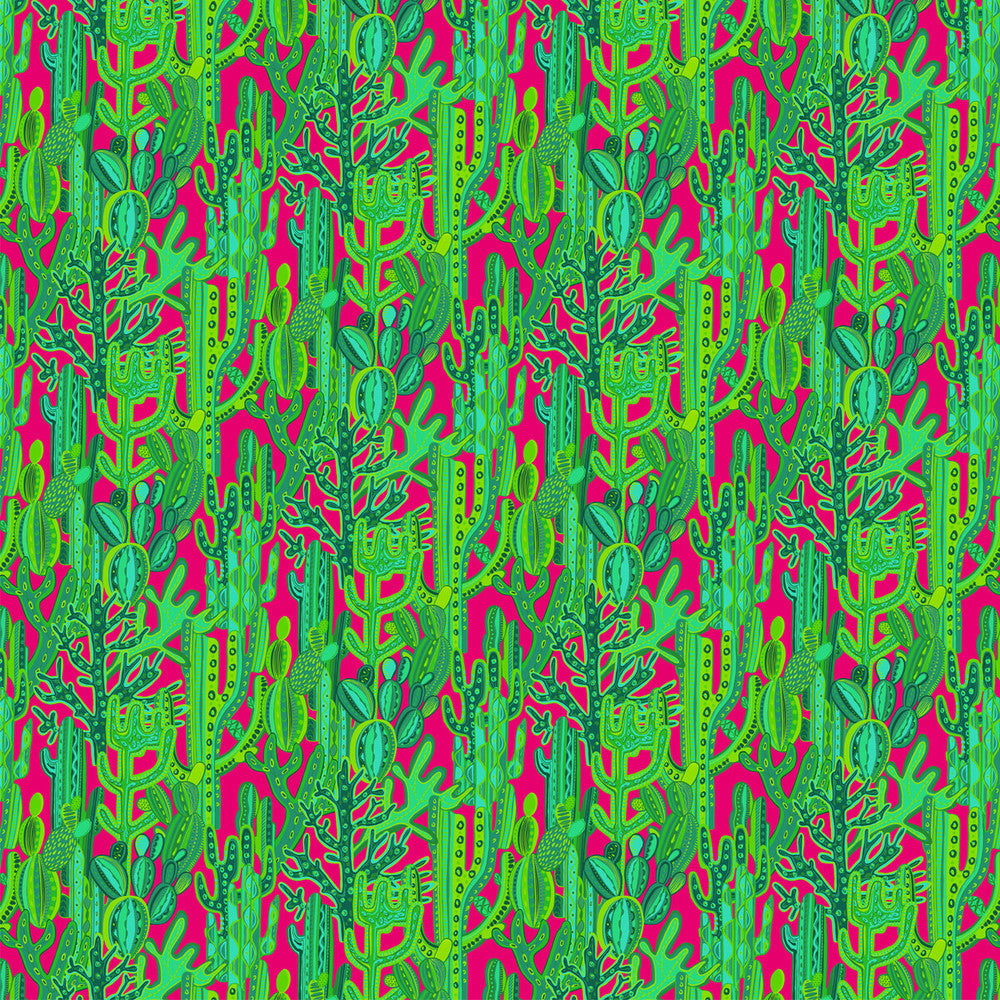 Cactus Rosa/Verde by Gaston Y Daniela Fabric Gaston Y Daniela Fabric Cactus Rosa/VerdeFabric GASTON LIBRERIA COTTON - 100% Italy </p><p>Repeat: H: 55.94, V: 18.91 59 - Fabric Carolina -
