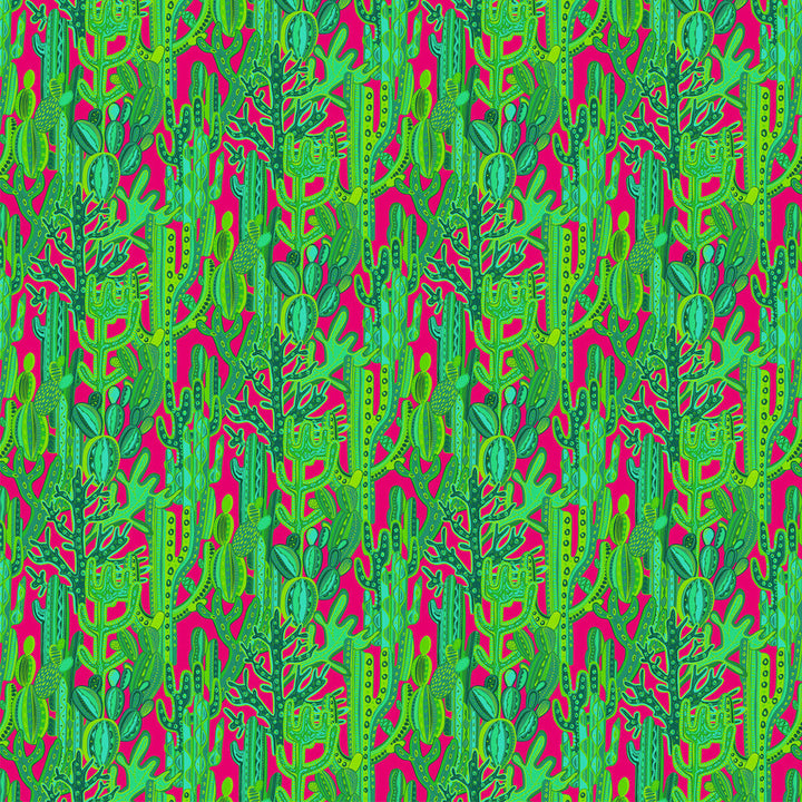 Cactus Rosa/Verde by Gaston Y Daniela Fabric Gaston Y Daniela Fabric Cactus Rosa/VerdeFabric GASTON LIBRERIA COTTON - 100% Italy </p><p>Repeat: H: 55.94, V: 18.91 59 - Fabric Carolina -