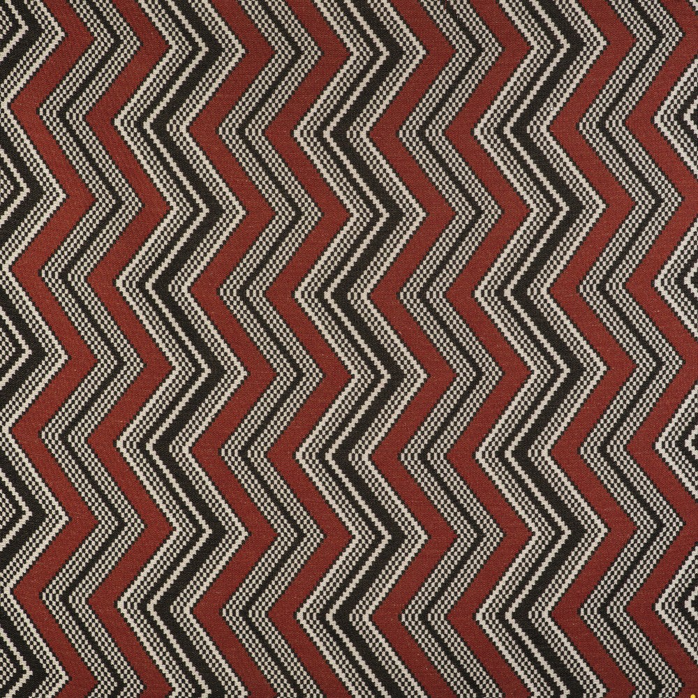 Zig Zag Rojo by Gaston Y Daniela Designer Fabric GASTON LIBRERIA ACRYLIC - 79%;COTTON - 12%;LINEN - 9% Turkey HEAVY Horizontal: 13.39 and Vertical: 12.02 53 - Swanky Fabrics -