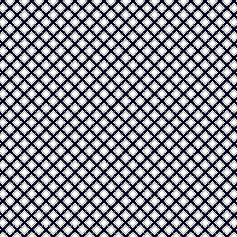 Trellis Navy/Gris by Gaston Y Daniela Fabric Gaston Y Daniela Fabric Trellis Navy/GrisFabric GASTON LIBRERIA COTTON - 100% Spain </p><p>Repeat: H: 3.84, V: 3.81 57.5 - Fabric Carolina -