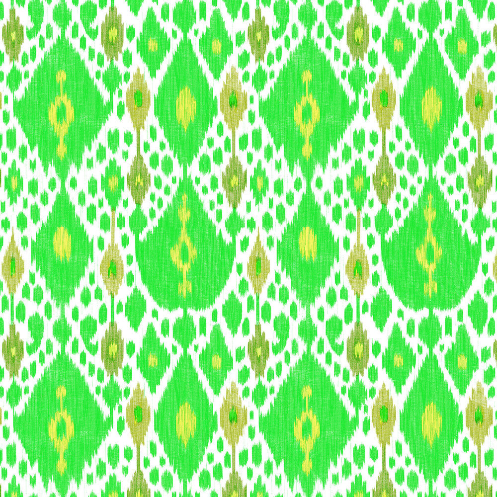 Ikat Verde by Gaston Y Daniela Designer Fabric GASTON LIBRERIA VISCOSE - 80%;LINEN - 20% Italy HEAVY Horizontal: 25.8 and Vertical: 35.26 52 - Swanky Fabrics -