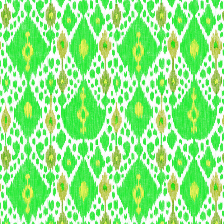 Ikat Verde by Gaston Y Daniela Designer Fabric GASTON LIBRERIA VISCOSE - 80%;LINEN - 20% Italy HEAVY Horizontal: 25.8 and Vertical: 35.26 52 - Swanky Fabrics -