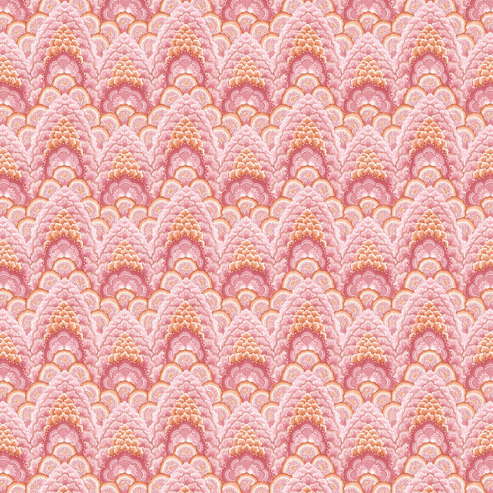 Ganges Rosa/Naranja by Gaston Y Daniela Designer Fabric GASTON LIBRERIA LINEN - 91%;POLYAMIDE - 9% Italy HEAVY Horizontal: 12.8 and Vertical: 9.45 52 - Swanky Fabrics -