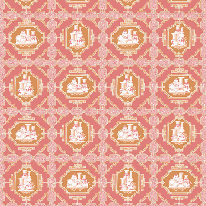 Porcelanas Pomelo by Gaston Y Daniela Designer Fabric GASTON LIBRERIA COTTON - 100% Italy HEAVY Horizontal: 25.61 and Vertical: 24.62 52 - Swanky Fabrics -
