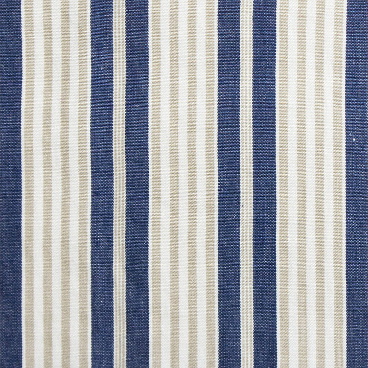 Hamptons Azul/Gris by Gaston Y Daniela Designer Fabric GASTON LUIS BUSTAMANTE LINEN - 100% Italy MEDIUM Horizontal: 4.5 and Vertical: 55 - Swanky Fabrics -